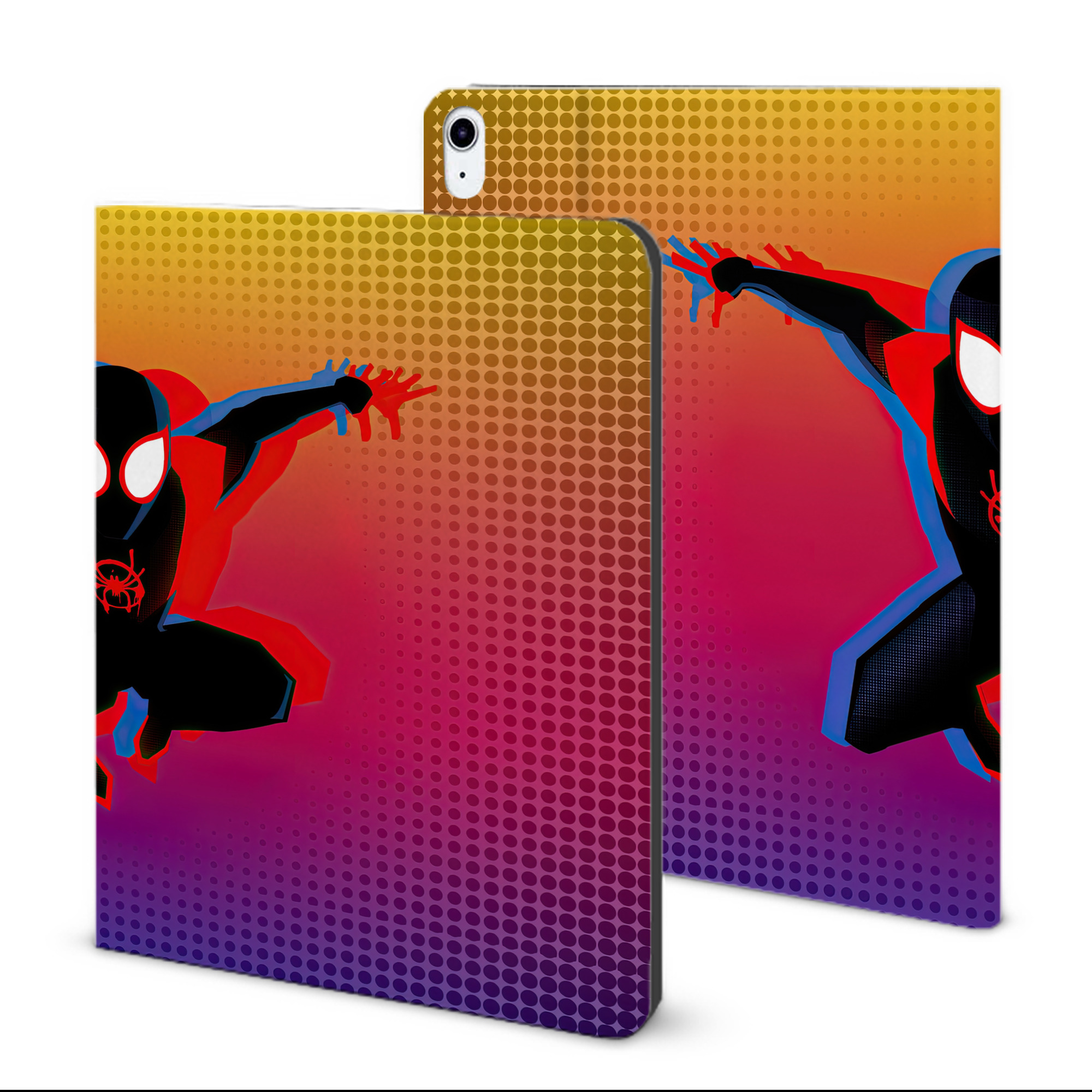 （画像用） Spider Man スパイダーマン IPad ケース ブック型 PUレザー TPU 耐衝撃 軽量 薄型 ペン収納なし 全面保護 IPad 各モデル対応